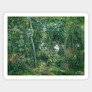 Edge of the Woods Near L'Hermitage, Pontoise  by Camille Pissarro Sticker